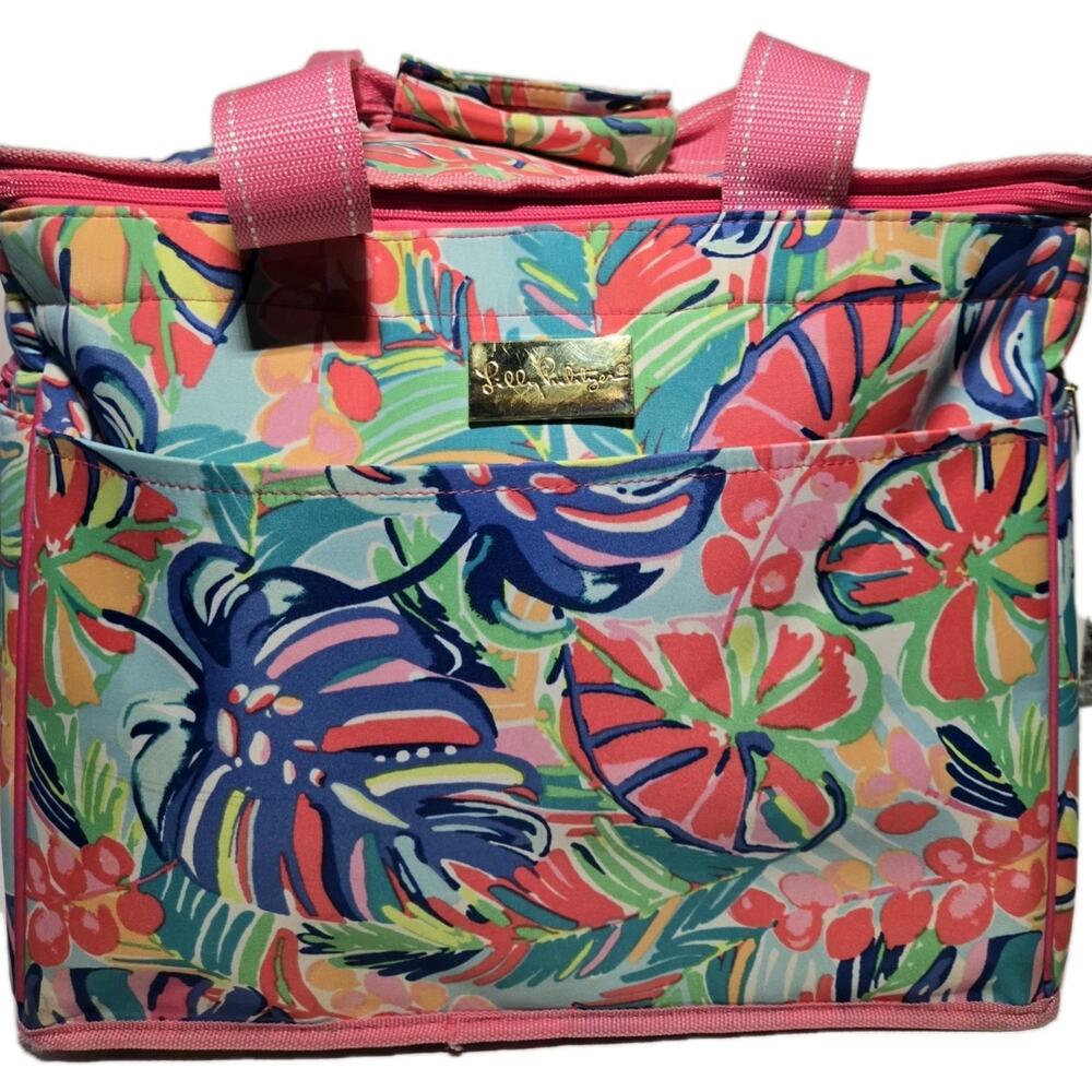Lilly Pulitzer Large Pink Floral Insulated Cooler Bag/Tote